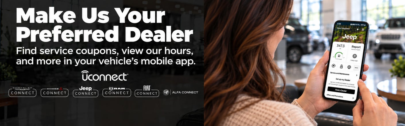 uconnect® make us your preferred dealer | Gross Chrysler-Dodge-Jeep-Ram of Neillsville in Neillsville WI