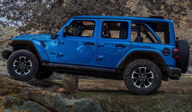 Blue Jeep Wrangler
